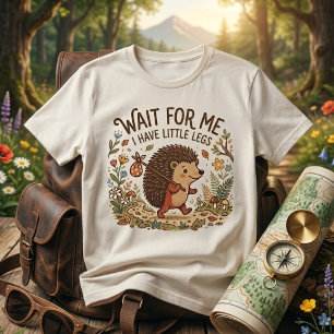 Cute Travelling Hedgehog with Little Legs Tri-Blend Shirt