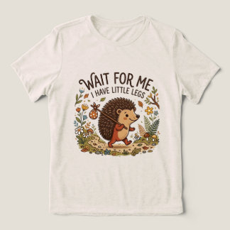 Cute Travelling Hedgehog with Little Legs Tri-Blend Shirt