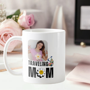 Cute Travelling Mum, Aeroplane Suitcase,Custom Pho Coffee Mug