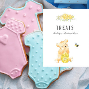 Cute Treats Table Teddy Bear Gender Reveal Poster