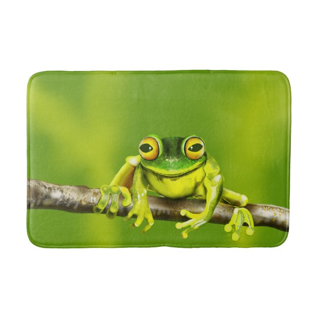 Cute Tree Frog  Bath Mat (Front)