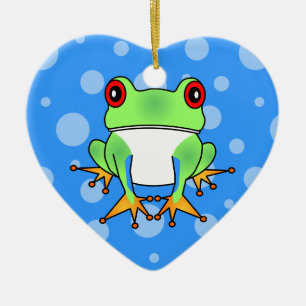 Cute Tree Frog Cartoon Ceramic Tree Decoration
