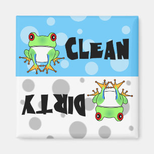 Cute Tree Frog Clean / Dirty Dishwasher Magnet