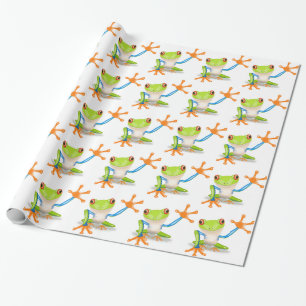 Cute Tree Frog Wrapping Paper
