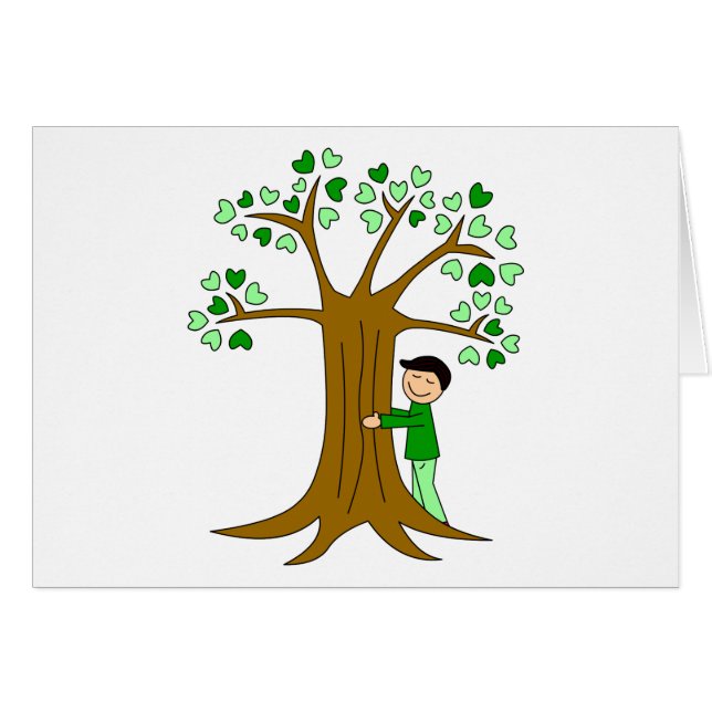 Cute Tree Hugger Design (Front Horizontal)