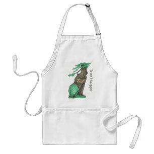 Cute Tree Hugging Bear Wildlife Scene Tree Hugger Standard Apron