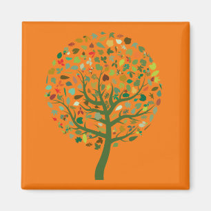 Cute tree illustration environmental magnet