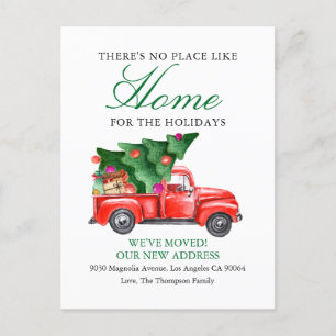 Cute Tree Truck We've Moved Holiday Moving Announcement Postcard