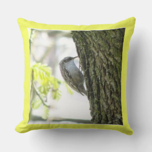 Cute Treecreeper Close Up Throw Pillow