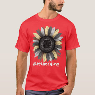 Cute Trendy Beautiful Autumn Fall Season Sunflower T-Shirt