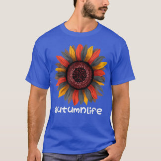 Cute Trendy Beautiful Autumn Fall Season Sunflower T-Shirt
