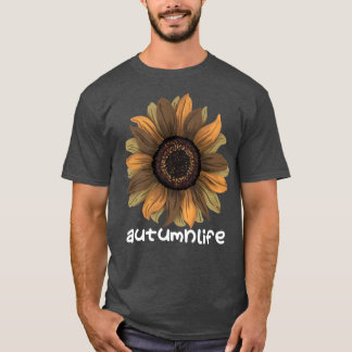 Cute Trendy Beautiful Autumn Fall Season Sunflower T-Shirt