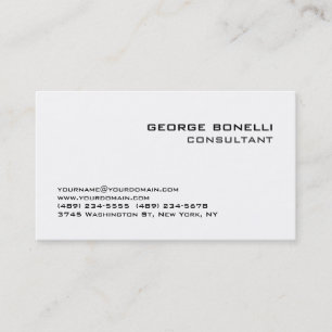 Cute Trendy Black & White Consultant Business Card