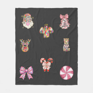 Cute trendy Christmas throw  Fleece Blanket