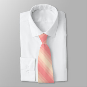 Cute Trendy Elegant Cool Best Peach Color Stripes Tie