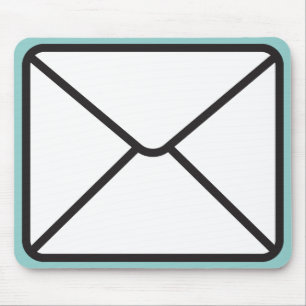 Cute Trendy Envelope Graphic & Custom Background Mouse Mat