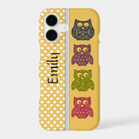 Cute Trendy fancy girly abstract owl personalised