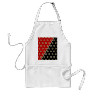 Cute trendy faux gold glitter flowers shapes standard apron
