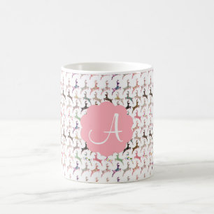 Cute trendy girly deer pattern coffee mug