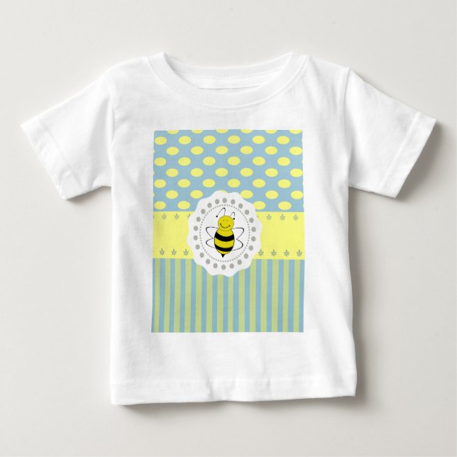 Cute trendy girly pattern bee baby T-Shirt (Front)