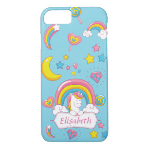 Cute Trendy  Magical Unicorn Custom name iPhone 8/7 Case