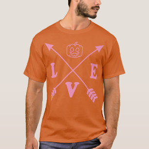 Cute Trendy Minimalist Style Halloween Arrow Pumpk T-Shirt