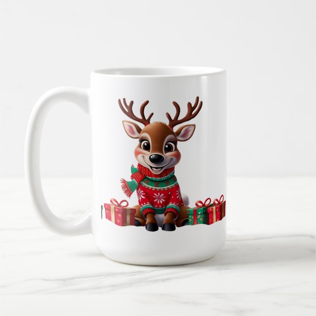  Cute Trendy Modern Humour Funny Merry Christmas  Coffee Mug (Left)