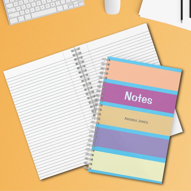Cute Trendy Monogrammed Full Name Notes Notebook (Creator Uploaded)