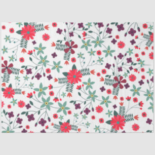 Cute trendy romantic floral pattern tissue paper