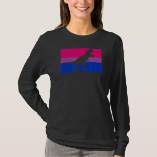 Cute Trex Dinosaur Party Gay Bisexual Pride Flag S T-Shirt