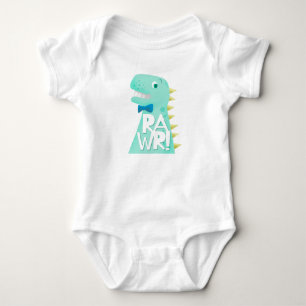 Cute Trex Dinosaur RAWR Baby Bodysuit