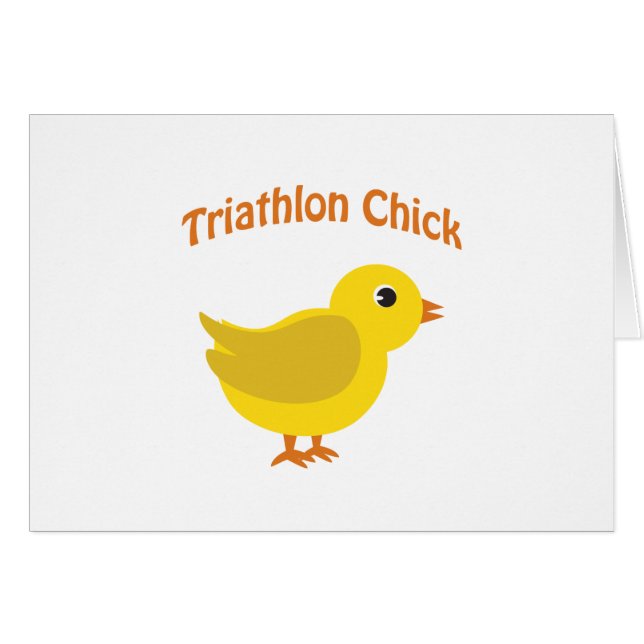 Cute Triathlon Chick (Front Horizontal)