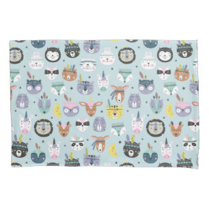 Cute Tribal Face Pattern Pillowcase