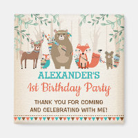Cute Tribal Woodland Animals Wild One Party Favors