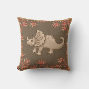 Cute Triceratops Dinosaur Pillow for Kids