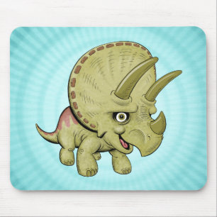 Cute Triceratops Mouse Mat