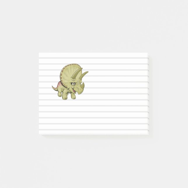 Cute Triceratops Post-it Notes (Front)