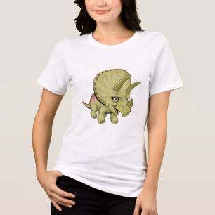 Cute Triceratops Tri-Blend Shirt