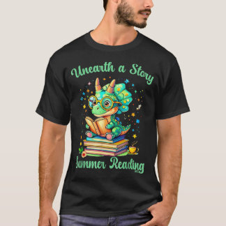 Cute Triceratops Unearth a Story 2026 Summer T-Shirt