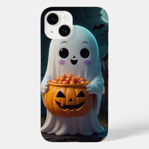 Cute Trick-or-Treat Ghost Case-Mate iPhone 14 Case