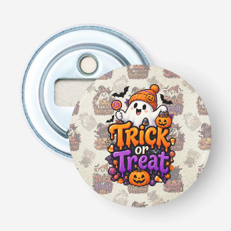 Cute Trick or Treat Ghost Halloween Bottle Opener