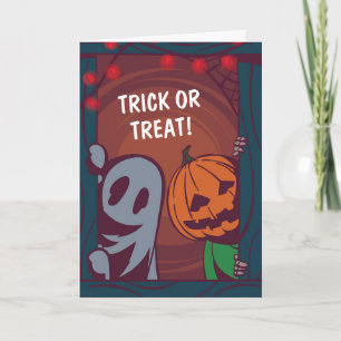 Cute Trick or Treat Halloween Greeting Card