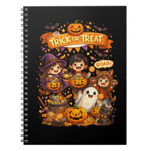 Cute Trick Or Treat Halloween Kids Notebook Gift