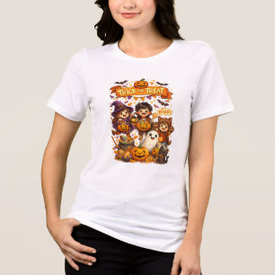 Cute Trick Or Treat Halloween Women's T-Shirt Fun Tri-Blend Shirt