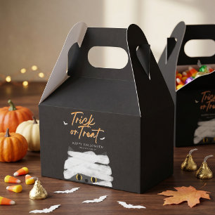 Cute Trick or Treat Mummy Cat Halloween Favour Box
