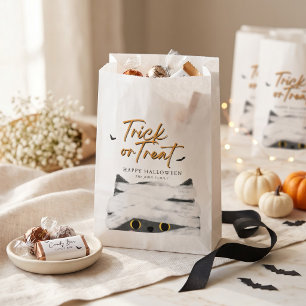 Cute Trick or Treat Mummy Cat Halloween Party Favour Bags
