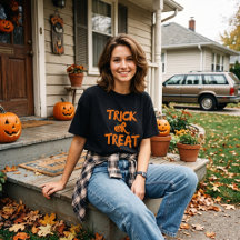 Cute Trick or Treat Pumpkin Retro Halloween