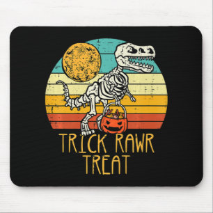Cute Trick Rawr Treat Skeleton Trex Toddler Boys H Mouse Mat