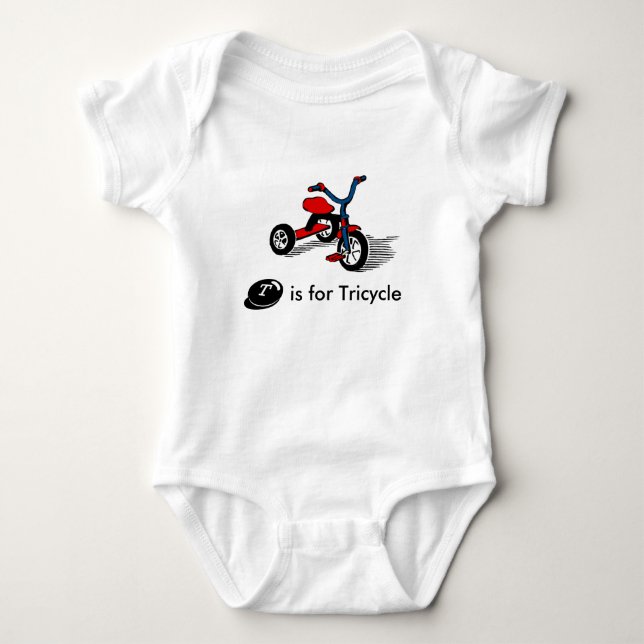 Cute Tricycle Kids T Shirt (Front)