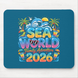 Cute Trip Sea Family Tropical World Adventure 2026 Mouse Mat